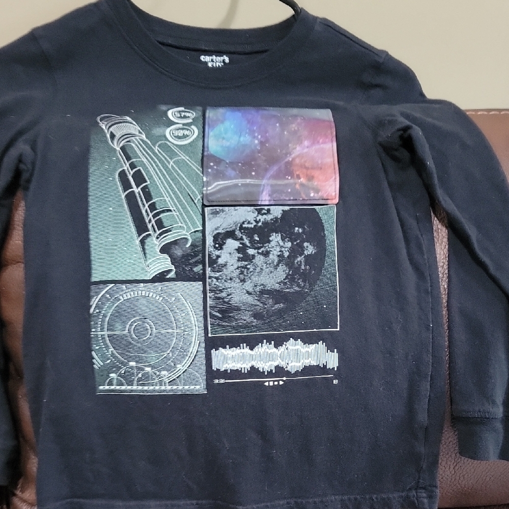 Carter's Black Space Graphic Kids Shirt